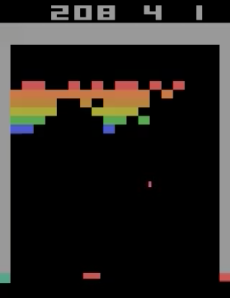 a screenshot from the Atari game Breakout